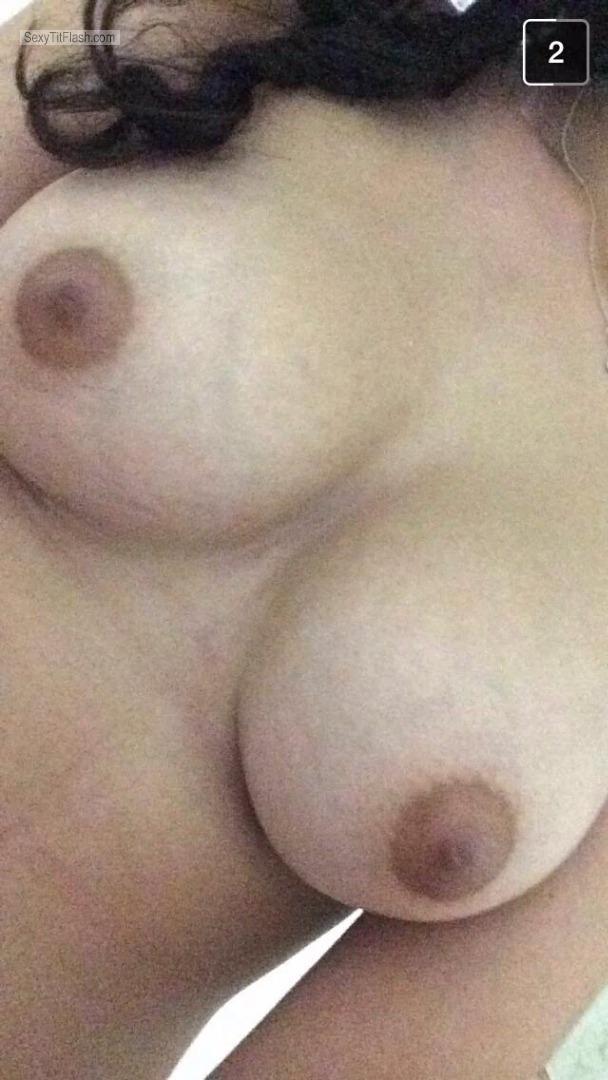 Tit Flash: My Big Tits - Topless My Sexy Girlfriend from United Kingdom